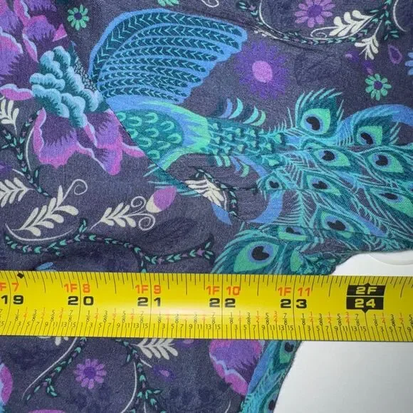 Spell & The Gypsy Boheme Ruffle Blouse | Peacock Floral Print | Medium - Picture 12 of 13